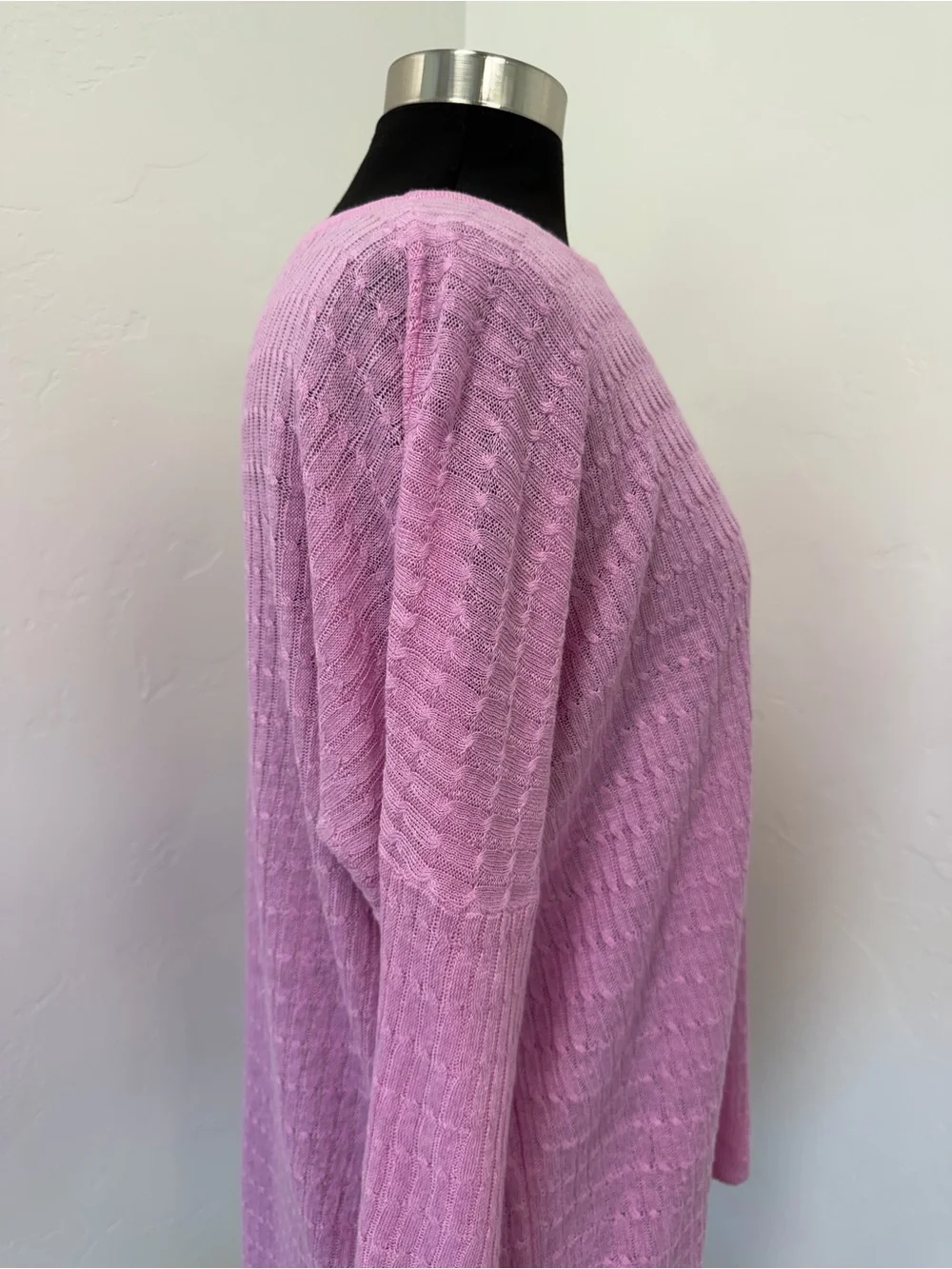J. Crew Linen Pink Ribbed Boat-Neck Sweater Size XXL